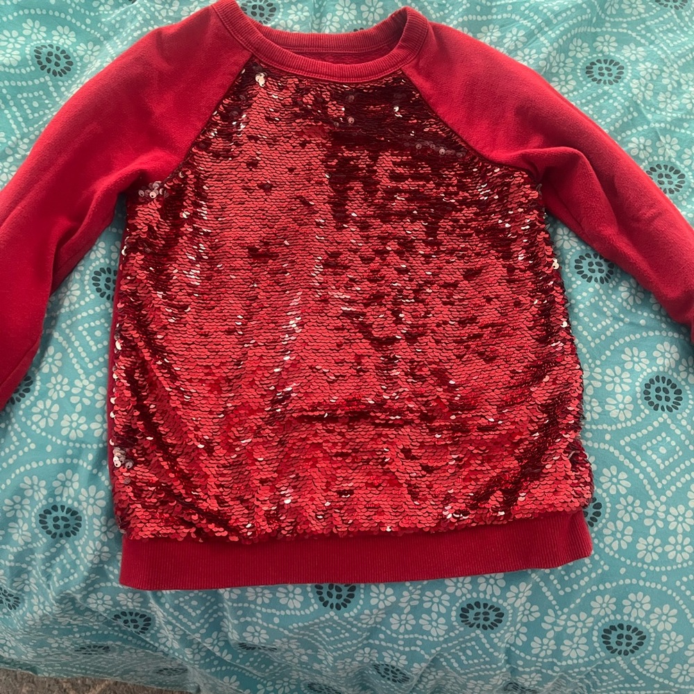 Girls 6/6X Cat & Jack interchangeable sequin sweater
